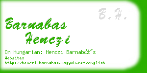 barnabas henczi business card